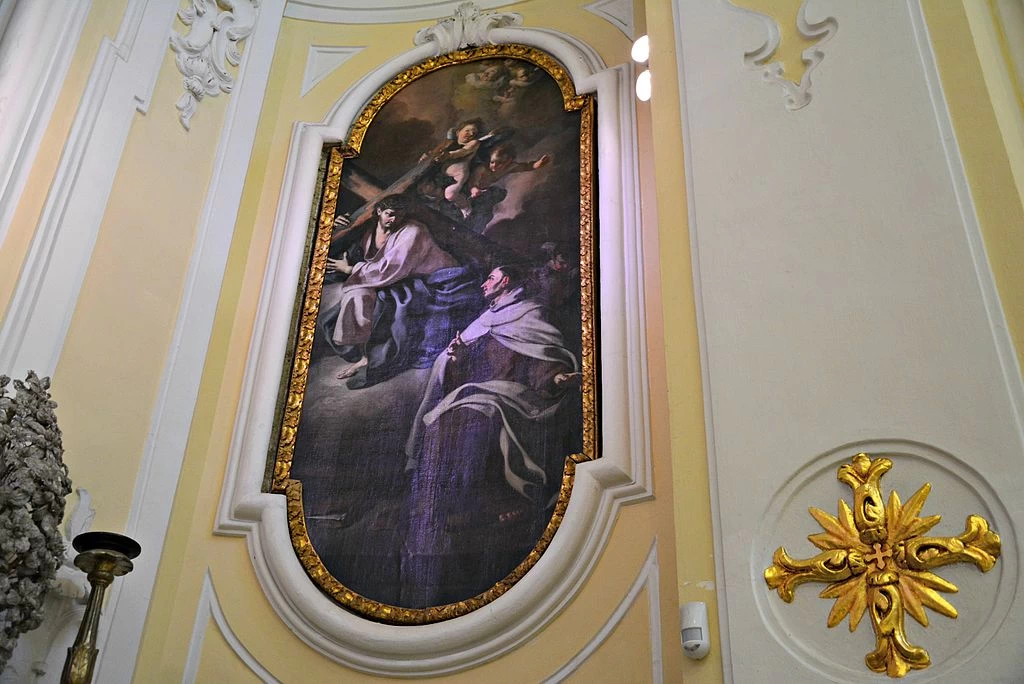 Cristo portacroce compare a san Giovan Giuseppe della Croce - Chiesa di san Michele, Napoli